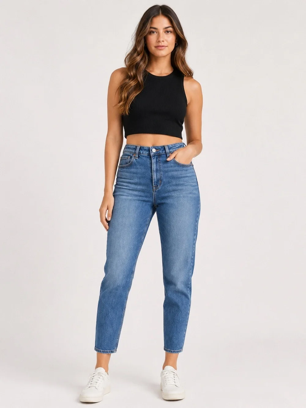 American Eagle 4 Short Mom Women’s Jeans High Rise 2022 Stretch Whiskered